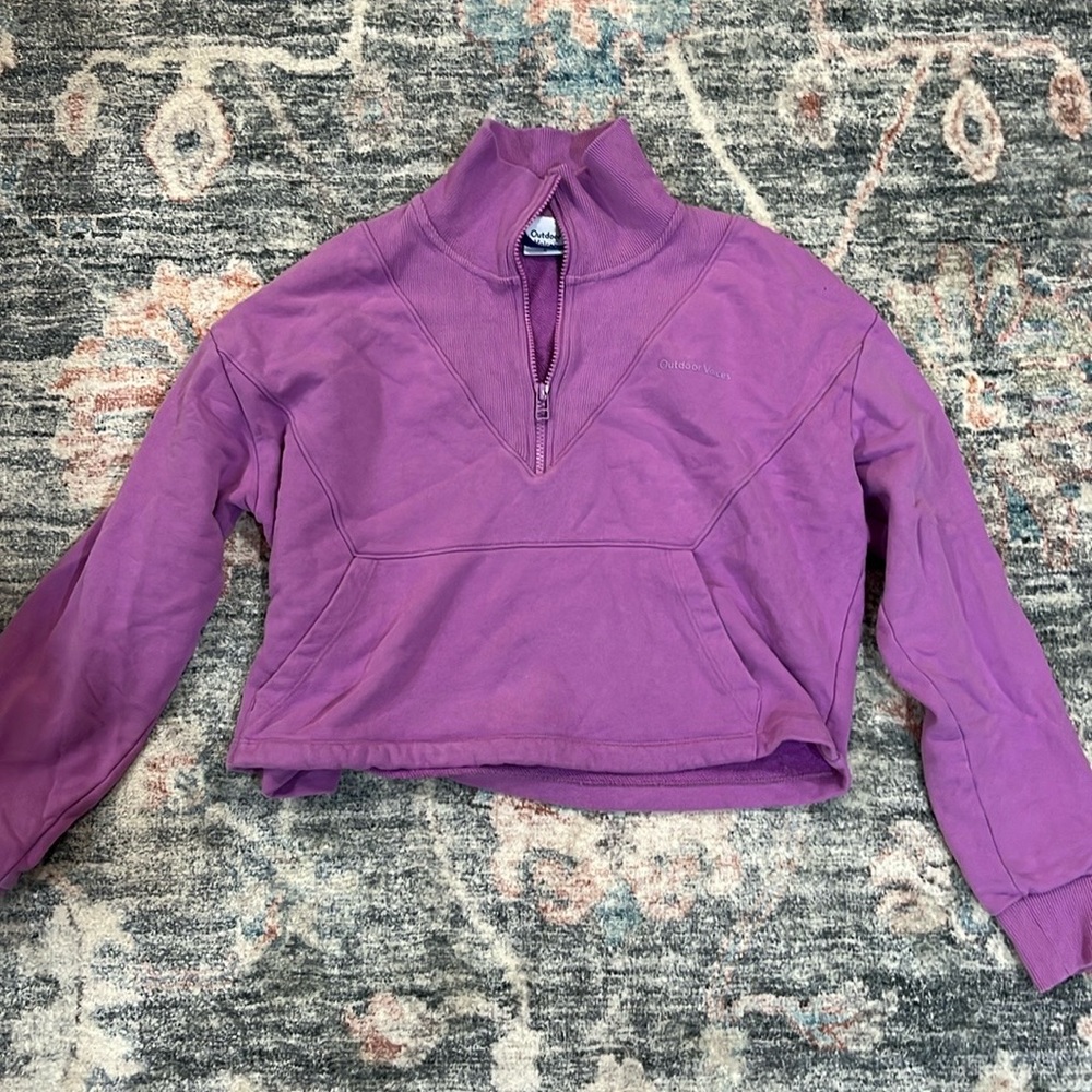 Pink/purple outdoor voices zip up pullover